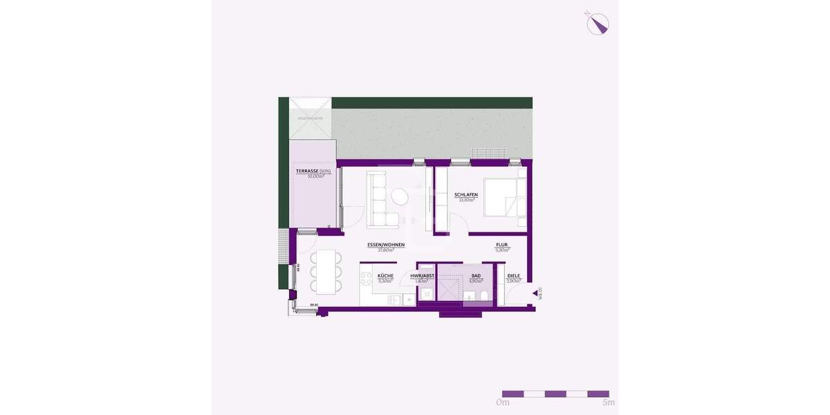 Etagenwohnung Sankt Augustin Hangelar - 2 Zimmer, 65 m&sup2;, 369.200&euro; | Angebot:25687123