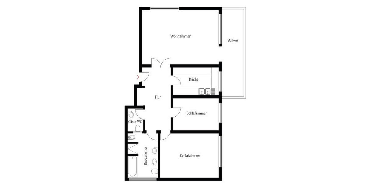 Etagenwohnung Köln Rodenkirchen - 3 Zimmer, 102 m&sup2;, 1.680&euro; | Angebot:26594400