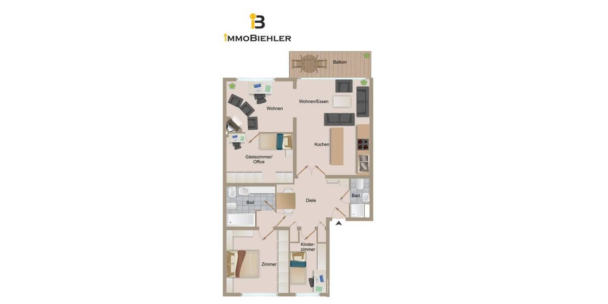 Etagenwohnung Bonn Venusberg - 4 Zimmer, 110 m&sup2;, 449.000&euro; | Angebot:25664322
