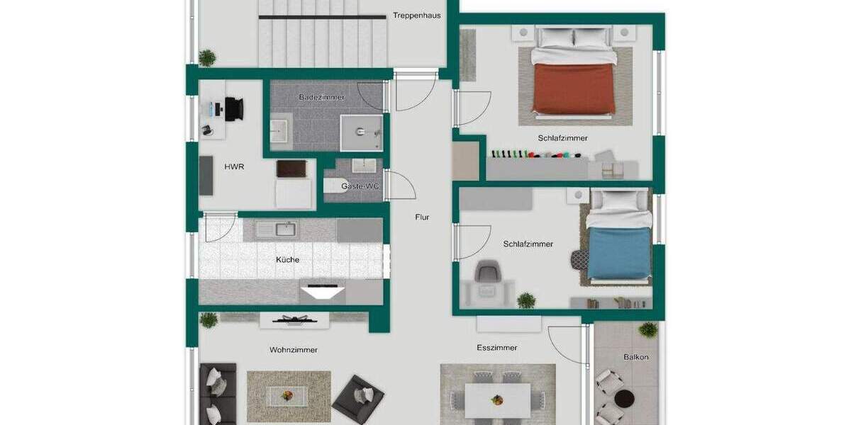 Etagenwohnung Bonn Heiderhof - 3 Zimmer, 84 m&sup2;, 330.000&euro; | Angebot:25749616