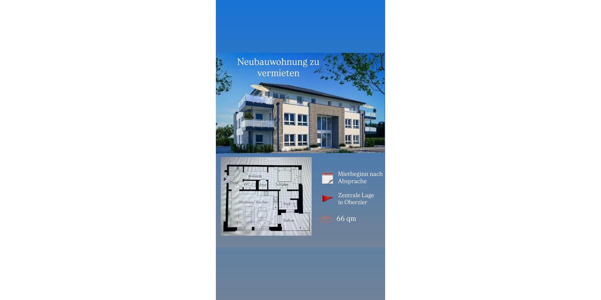 Etagenwohnung Niederzier - 2 Zimmer, 66 m&sup2;, 759&euro; | Angebot:26669657