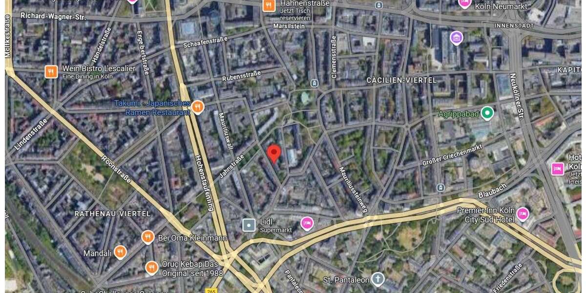 Etagenwohnung Köln Altstadt-Süd - 2 Zimmer, 37 m&sup2;, 199.000&euro; | Angebot:25515051