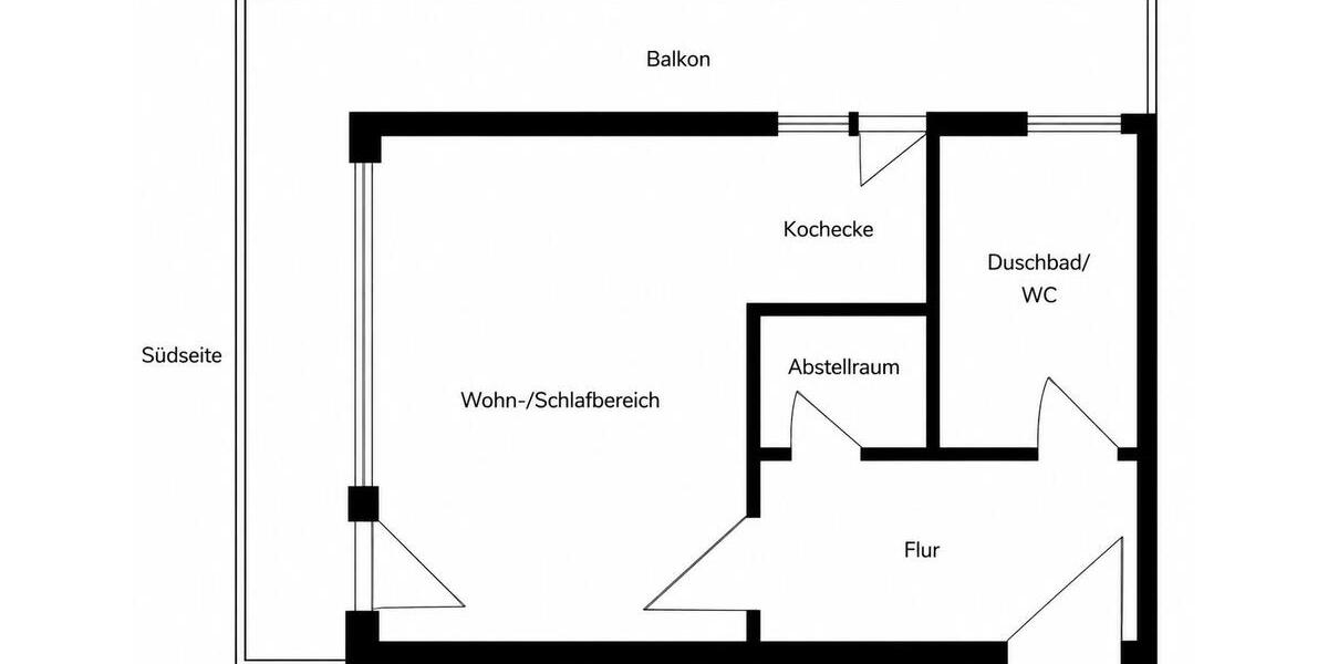 Etagenwohnung Bonn Auerberg - 1 Zimmer, 44 m&sup2;, 650&euro; | Angebot:26414706