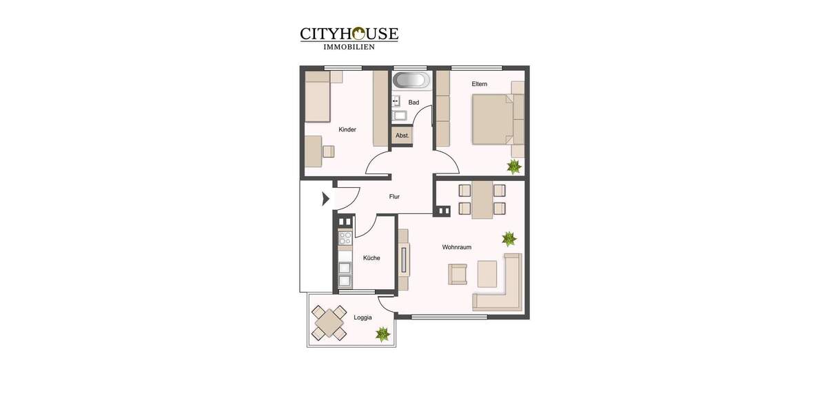 Etagenwohnung Köln / Kalk Kalk - 3 Zimmer, 73 m&sup2;, 295.000&euro; | Angebot:25929167