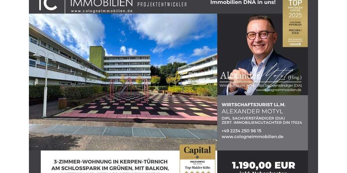 Etagenwohnung Kerpen Türnich - 3 Zimmer, 83 m&sup2;, 920&euro; | Angebot:26110184