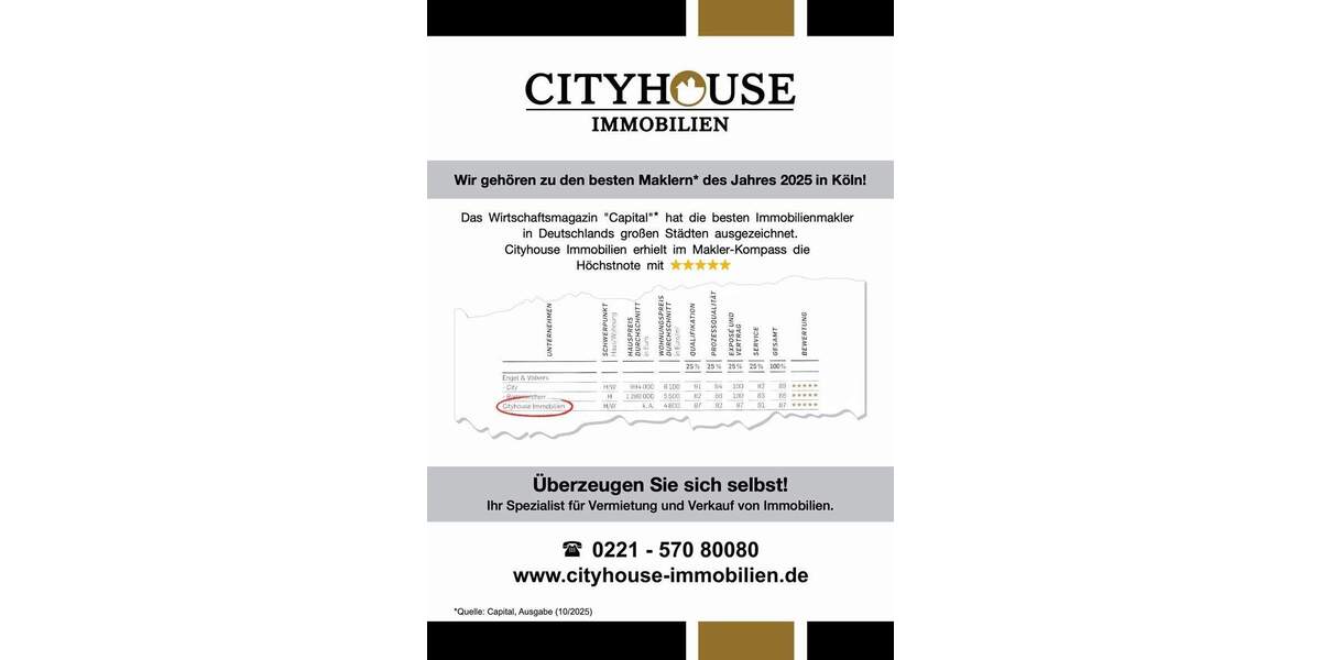 Etagenwohnung Köln / Kalk Kalk - 3 Zimmer, 73 m&sup2;, 290.000&euro; | Angebot:25898849
