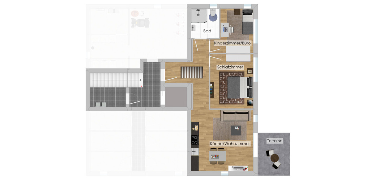 Terrassenwohnung Siegburg Deichhaus - 3 Zimmer, 74 m&sup2;, 975&euro; | Angebot:26015268