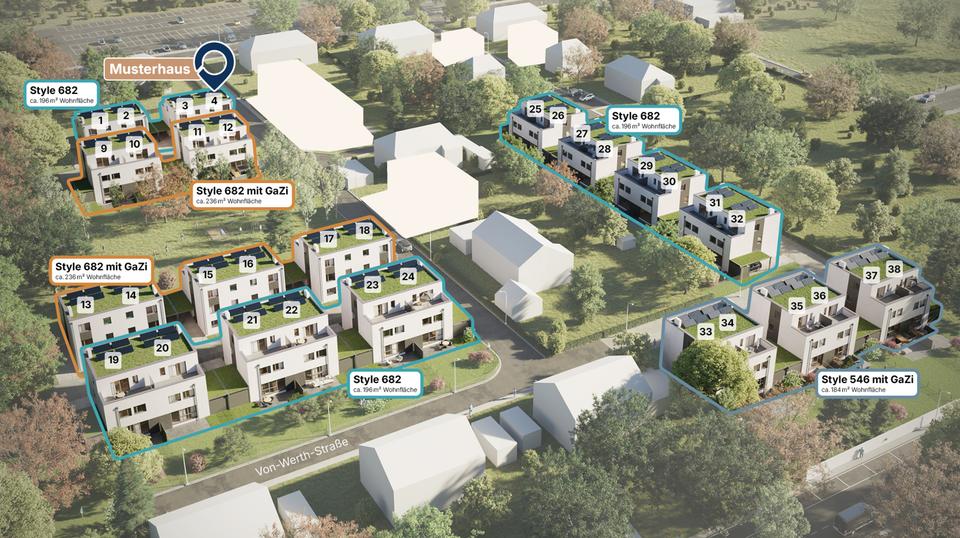Doppelhaushälfte Pulheim - 5 Zimmer, 197 m&sup2;, 2.620&euro; | Angebot:25960463