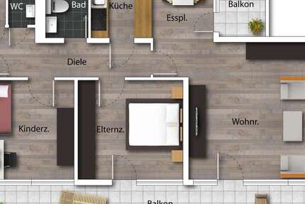 Wohnung Köln Poll - 3 Zimmer, 79 m&sup2;, 214.500&euro; | Angebot:24478012
