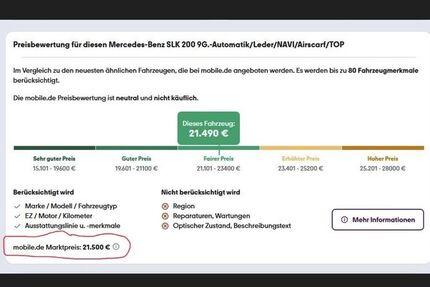 Mercedes-Benz SLK 200 100.000 km 21.490 &euro; Bornheim - Merten 53332