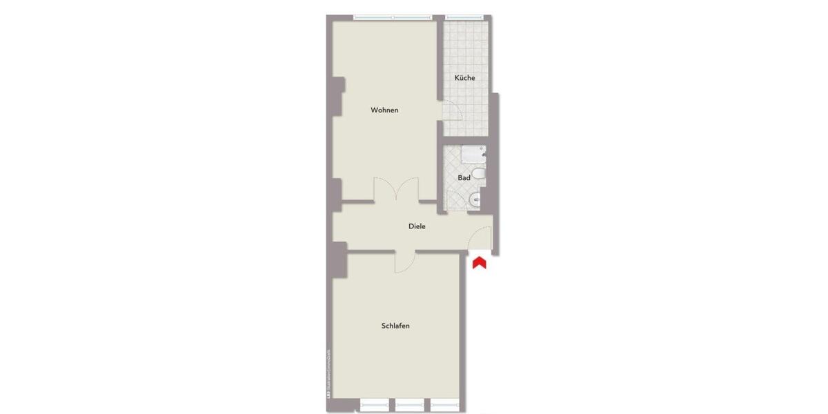 Etagenwohnung Köln Innenstadt - 2 Zimmer, 71 m&sup2;, 485.000&euro; | Angebot:26120879