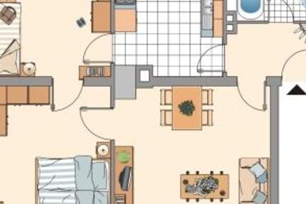 Wohnung Bonn Gronau - 3 Zimmer, 60 m&sup2;, 740&euro; | Angebot:26022888