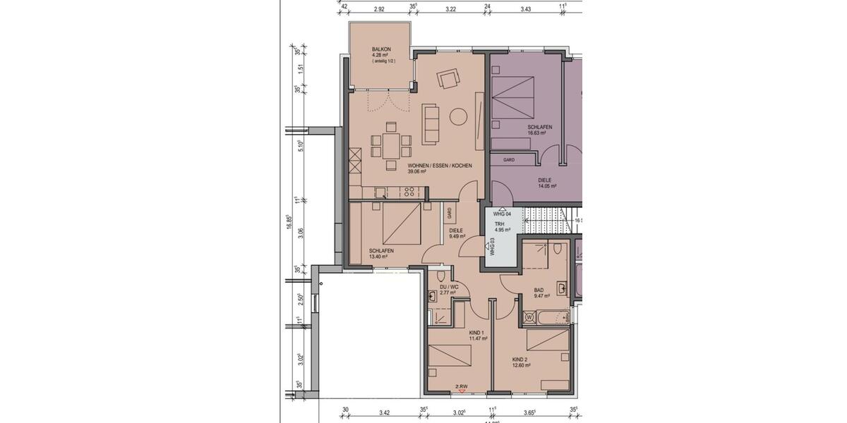 Etagenwohnung Bonn Küdinghoven - 4 Zimmer, 103 m&sup2;, 2.000&euro; | Angebot:25591827