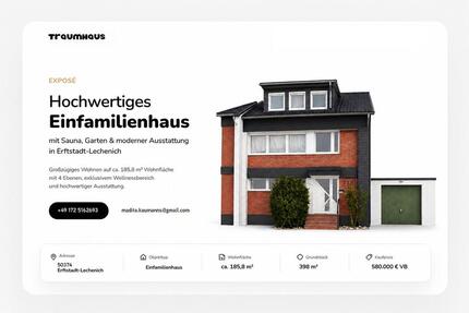 Haus Erftstadt - 5.5 Zimmer, 186 m&sup2;, 580.000&euro; | Angebot:26446890