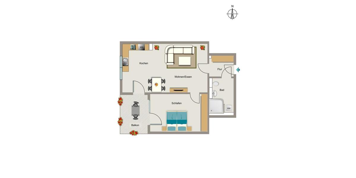 Etagenwohnung Rheinbach - 2 Zimmer, 65 m&sup2;, 865&euro; | Angebot:26042953