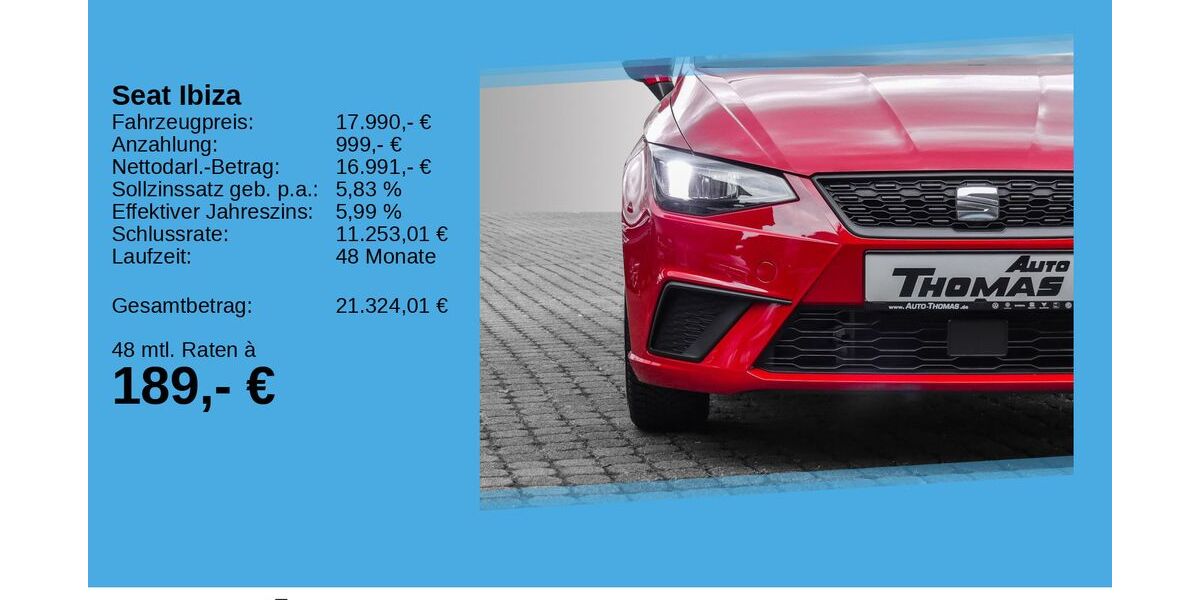 Seat Ibiza 9.450 km 17.990 &euro; Bonn 53227