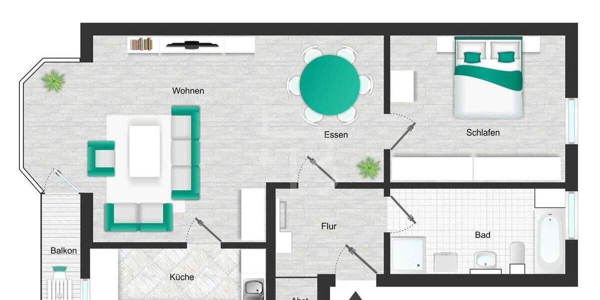Etagenwohnung Köln Niehl - 2 Zimmer, 70 m&sup2;, 350.000&euro; | Angebot:25776344