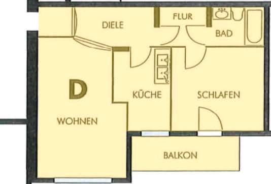 Etagenwohnung Bergheim - 2 Zimmer, 62 m&sup2;, 75.000&euro; | Angebot:26025277