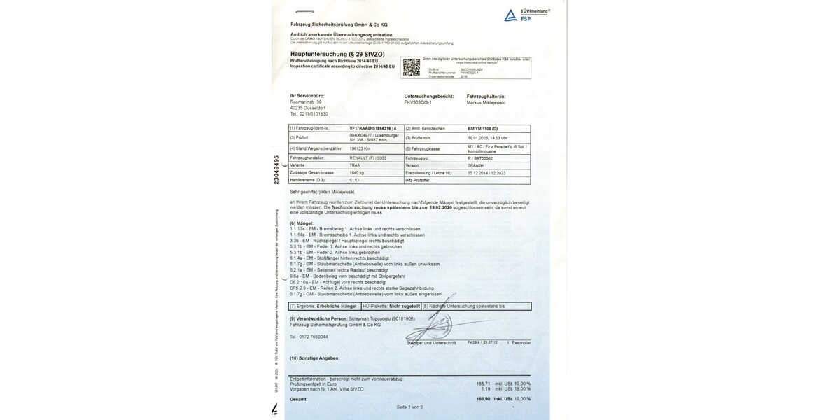 Renault Clio 197.067 km 3.000 &euro; Wesseling 50389