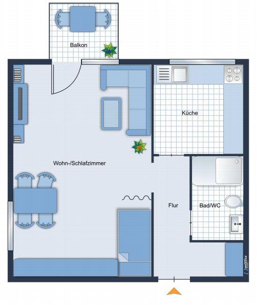 Etagenwohnung Bonn Friesdorf - 1.5 Zimmer, 40 m&sup2;, 179.500&euro; | Angebot:26614737