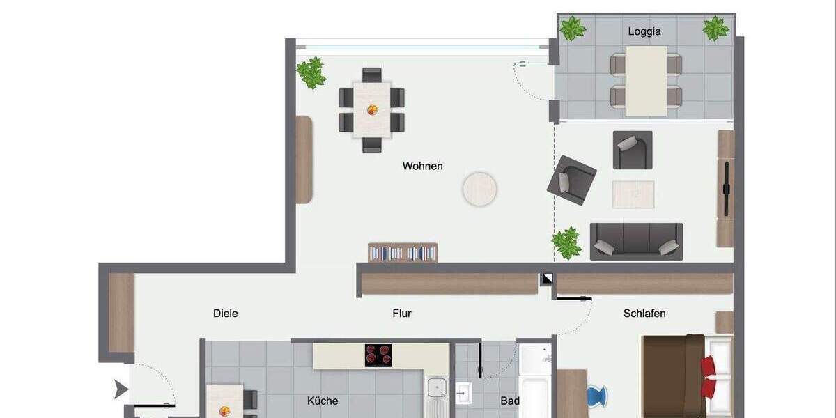 Etagenwohnung Köln-Lindenthal Lindenthal - 2 Zimmer, 99 m&sup2;, 549.000&euro; | Angebot:25775692